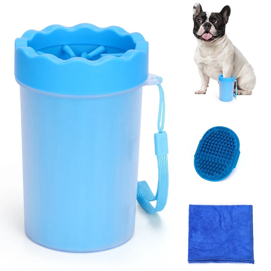 Large & Meduim Dog Paw Cleaner Cup, Portable Paw Washer for Dogs and Pets, Blue