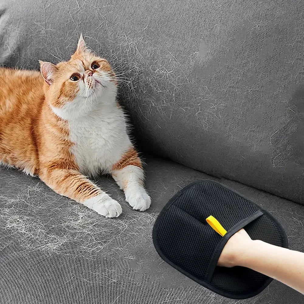 New Pet Grooming Gloves Static Dedusting Brush Pet Hair Remover Brush Removing Dog Cat Hair from Sofa Carpet Clothes